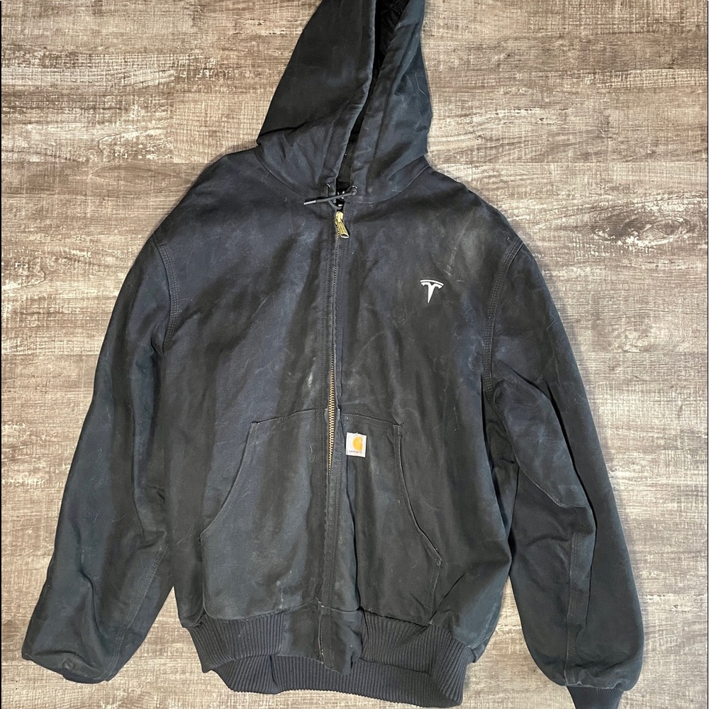 Carhartt Extreme Insulated Coat with Tesla logo